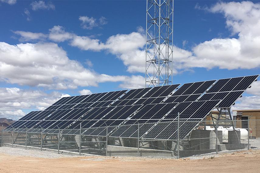 AfriQ solar-powered base station serving a remote community